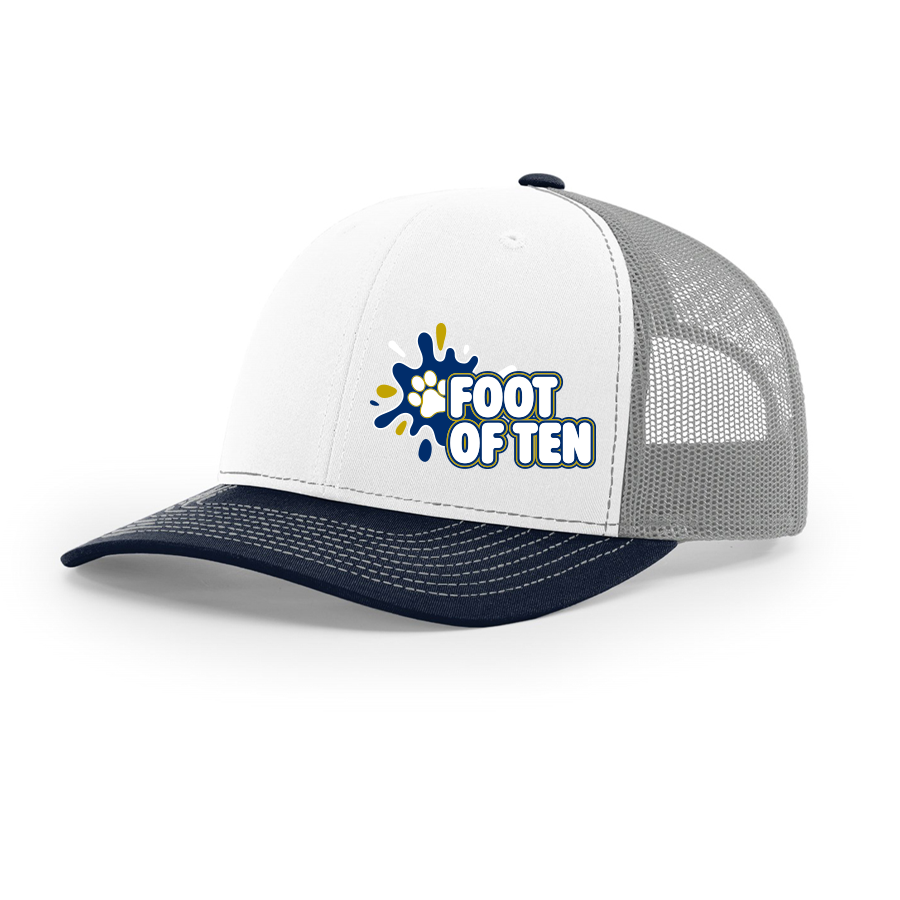 112-WHITE-FOT White/Aluminum/Navy Richardson Trucker Cap