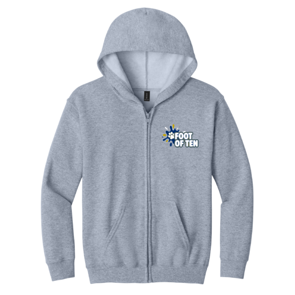 Youth Sport Grey Heavy Blend Full-Zip Hoodie