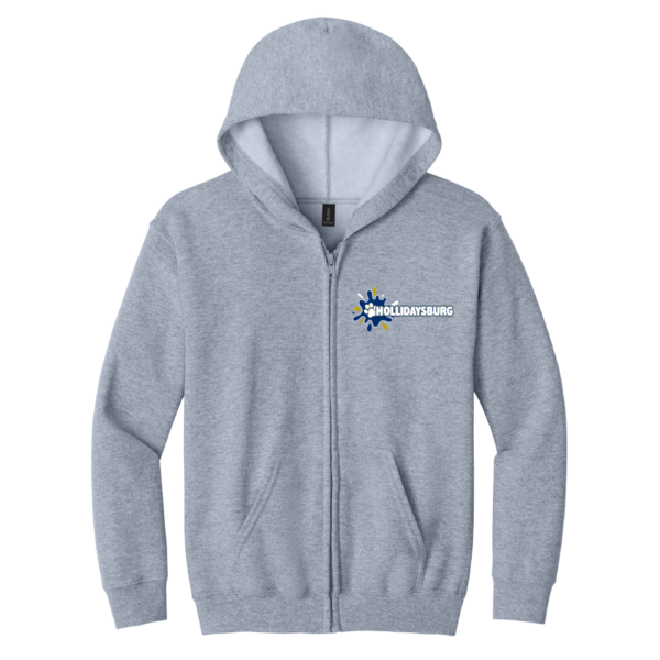 Youth Sport Grey Heavy Blend Full-Zip Hoodie