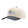 Cream/Navy Full Fabric 5 Panel Champ Cap
