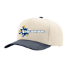 Cream/Navy Full Fabric 5 Panel Champ Cap