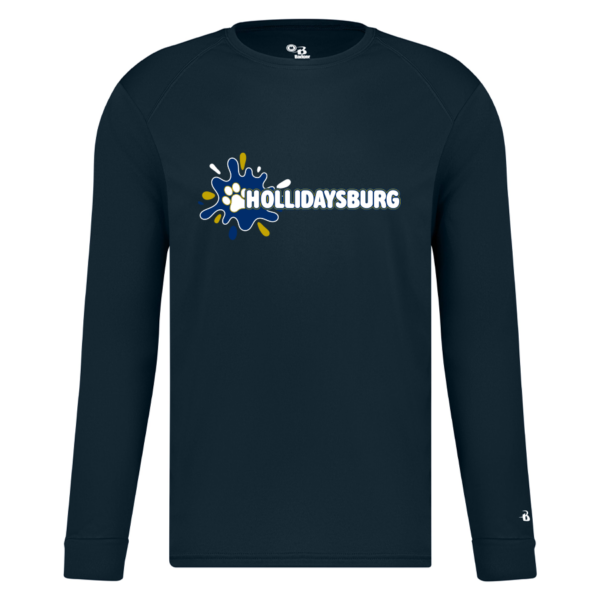 Youth Navy Long Sleeve Performance Tee