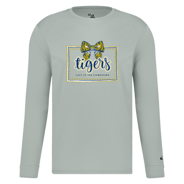 4104-SILVER-BOWFOT Silver Long Sleeve Performance Tee