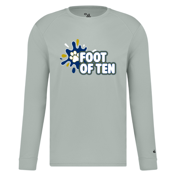 4104-SILVER-SPLASHFOT Youth Silver Long Sleeve Performance Tee