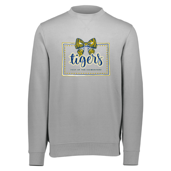 5416-CHARC-BOWFOT Charcoal Heather 60/40 Fleece Crewneck