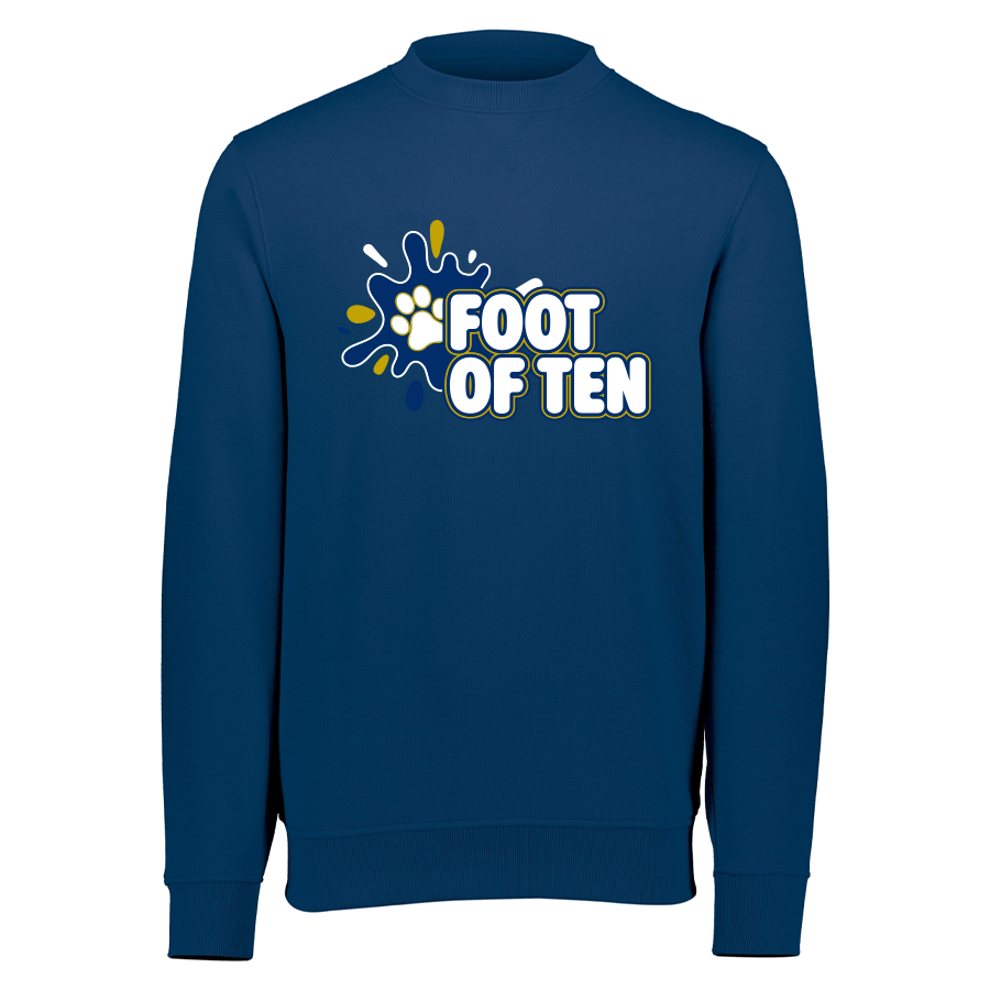 5416-NAVY-SPLASHFOT Navy 60/40 Fleece Crewneck