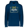 5506-NAVY-BOWHOL Youth Navy Wicking Fleece Pullover Hoodie