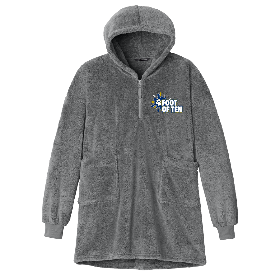 Smoke Grey Plush Poncho