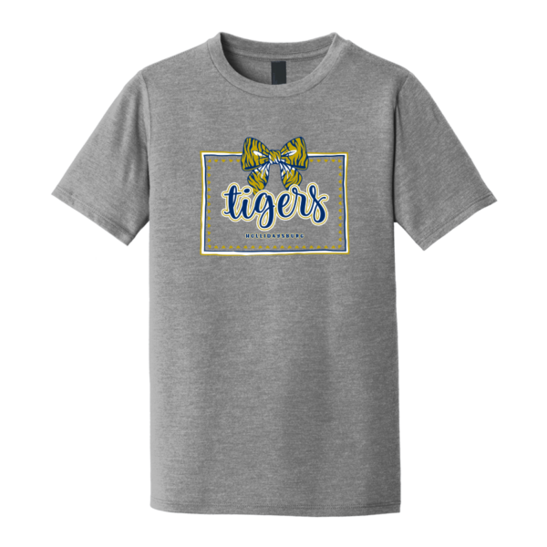 DT130Y-GREY-BOWH Youth Grey Frost Super Soft Tri Tee