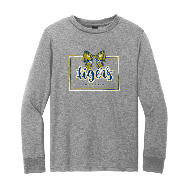 DT132Y-GREY-BOWHOL Youth Grey Frost Super Soft Tri Long Sleeve Tee