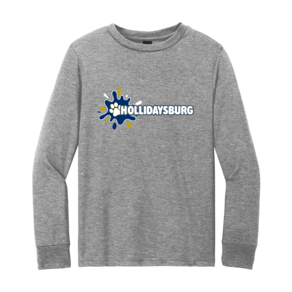 DT132Y-GREY-SPLASHHOL Youth Grey Frost Super Soft Tri Long Sleeve Tee