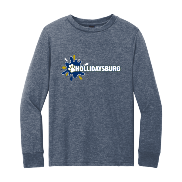 Youth Navy Frost Super Soft Tri Long Sleeve Tee