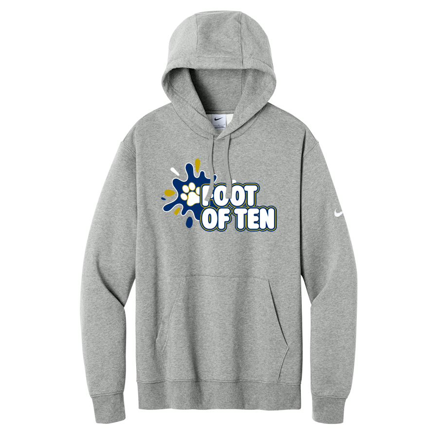 NKDR1499-GREY-SPLASHFOT Dark Grey Heather Nike Pullover Hoodie