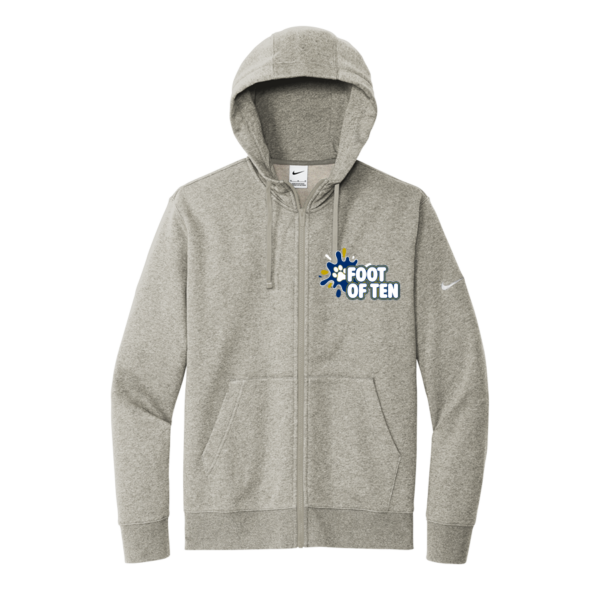 Dark Grey Heather Nike Club Fleece Full-Zip Hoodie