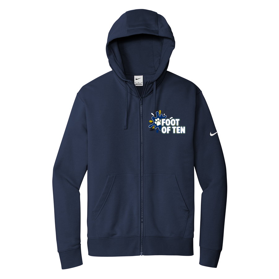 NKDR1513-NAVY-FOT Midnight Navy Nike Club Fleece Full-Zip Hoodie