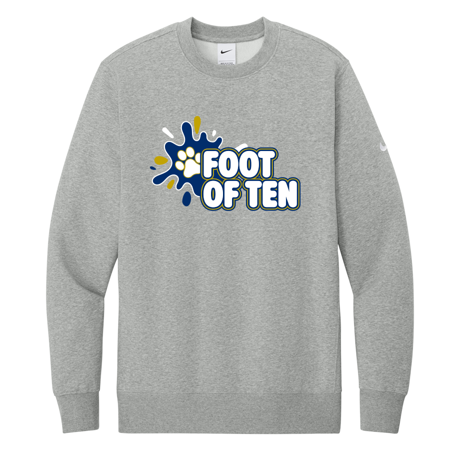 NKFD9863-GREY-SPLASHFOT Dark Grey Heather Nike Crewneck Sweatshirt