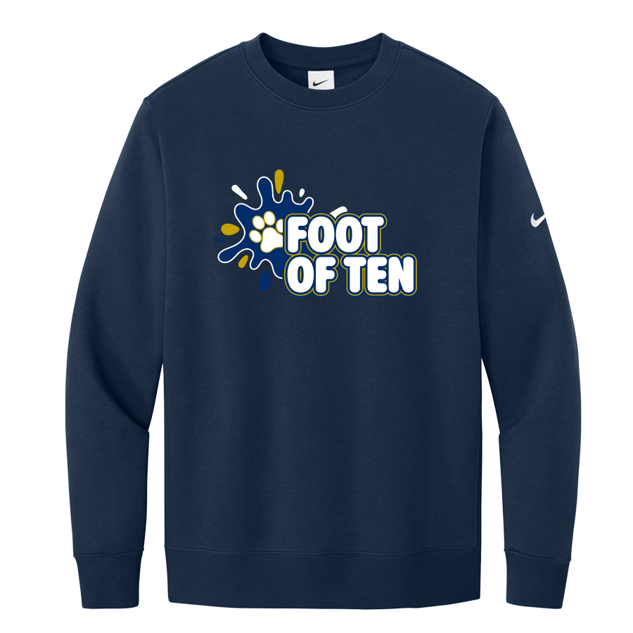 NKFD9863-NAVY-SPLASHFOT Midnight Navy Nike Crewneck Sweatshirt
