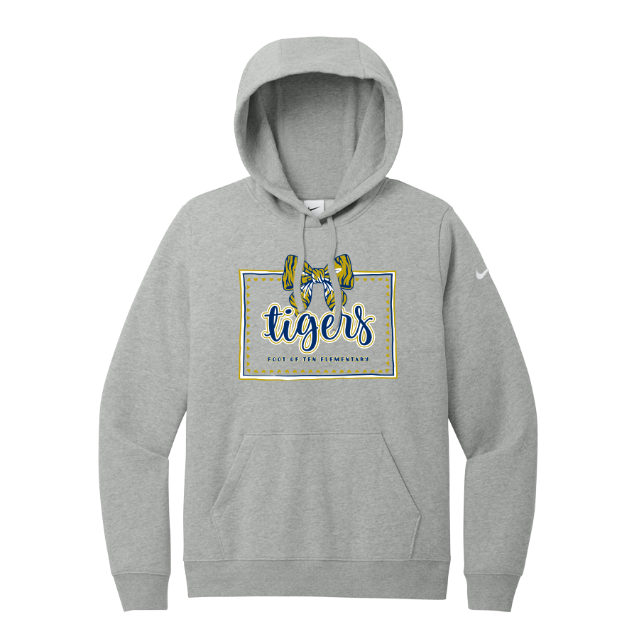 NKFD9889-GREY-BOWFOT Women's Dark Grey Heather Nike Pullover Hoodie