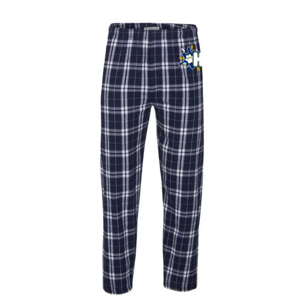 Youth Navy/Silver Poly Flannel Pant